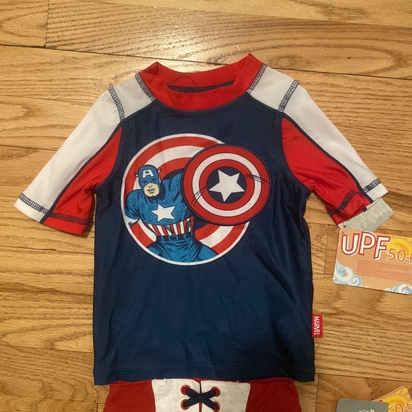 🚀NWT🚀 Disney Captain America boys swimwear sz 2T - Picture 2 of 10